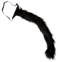 Modelable fur cat tail black