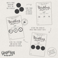 Vorschau: 10 Lovely Wedding Rubbel Einladungskarten
