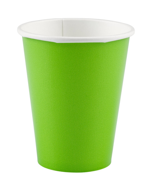 8 party buffet paper cups kiwi green 266ml