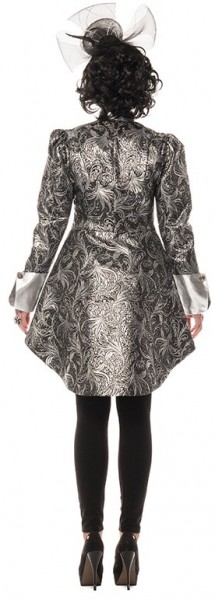 Magnífica chaqueta de mujer brocado plateado 2