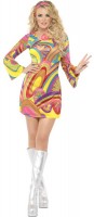 Aperçu: Mini-robe de soirée couleur disco années 60