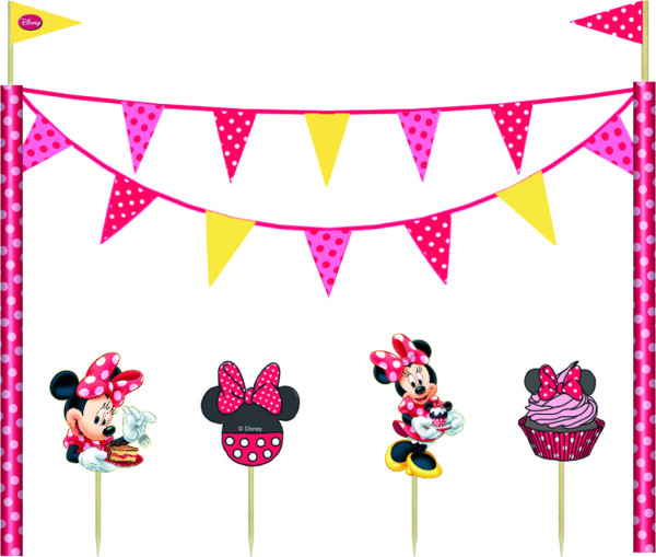 Banner decorazione torta Minnie Mouse Café