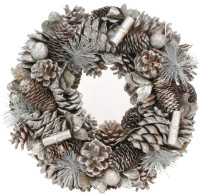 Ghirlanda porta magica natalizia in argento 30cm