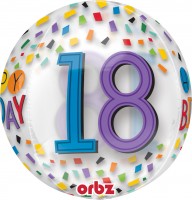 Orbz Ballon Konfetti 18. Geburtstag