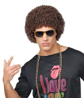 Brown Afro wig Robby