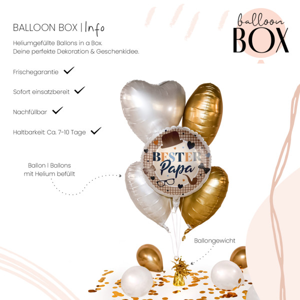 Heliumballon in der Box For the best Father 3