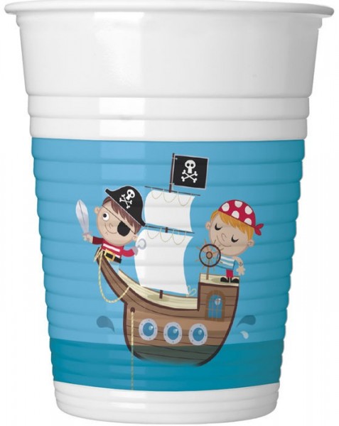 8 Little Pirate Blacktooth Plastic Cup 200ml