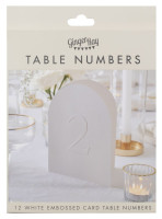 Vorschau: 12 Tischnummern Modern Luxe 20 x 30cm