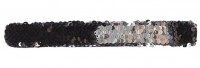 Anteprima: Braccialetto di paillettes reversibile argento-nero
