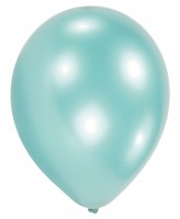 Vorschau: 10 Aqua Perlmutt Luftballons Partydancer 27,5cm