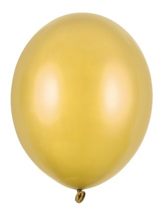 100 party star metalliske balloner guld 12cm