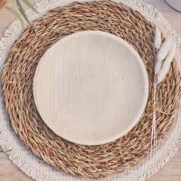 Preview: 8 eco palm leaf plates round