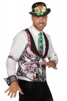 Preview: Playing cards casino vest for men