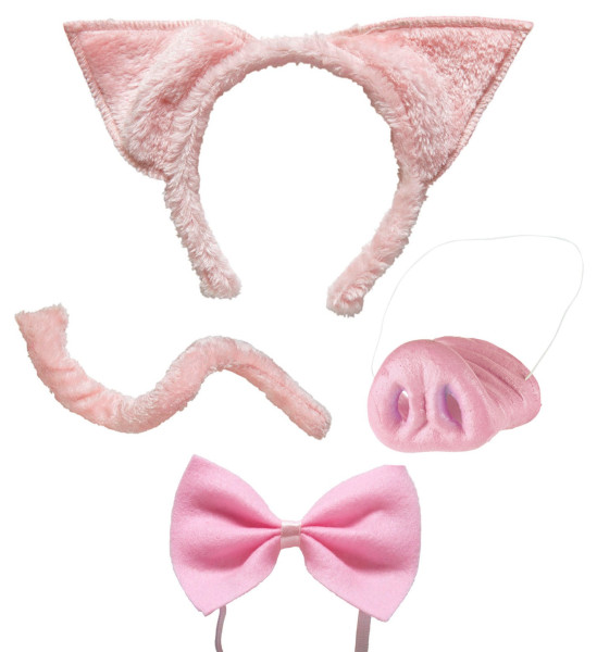 4-piece piggy costume accessories set