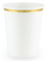 Preview: 6 Bright White paper cups 260ml
