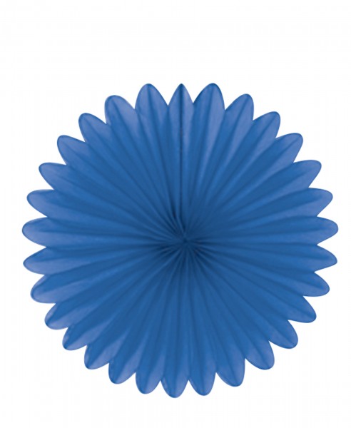 5 Papier-Fächer Königsblau 15,2cm