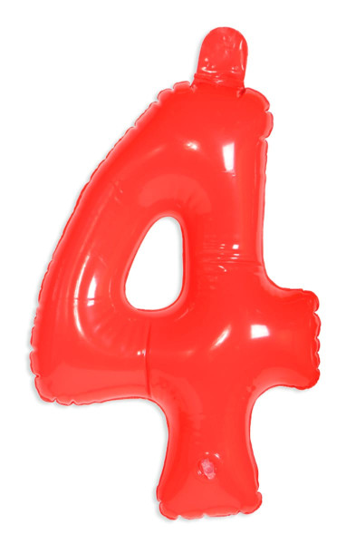 Inflatable number 4 red