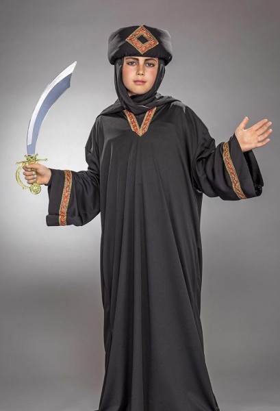 Robe noire Thawb pour adolescents