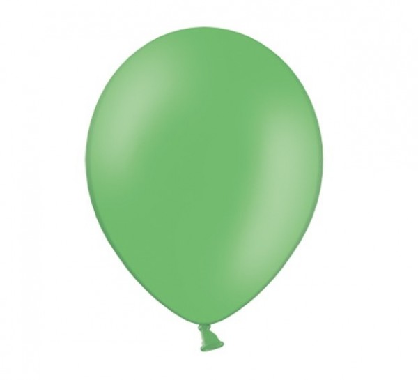 100 balonów w pastelowej zieleni 25 cm