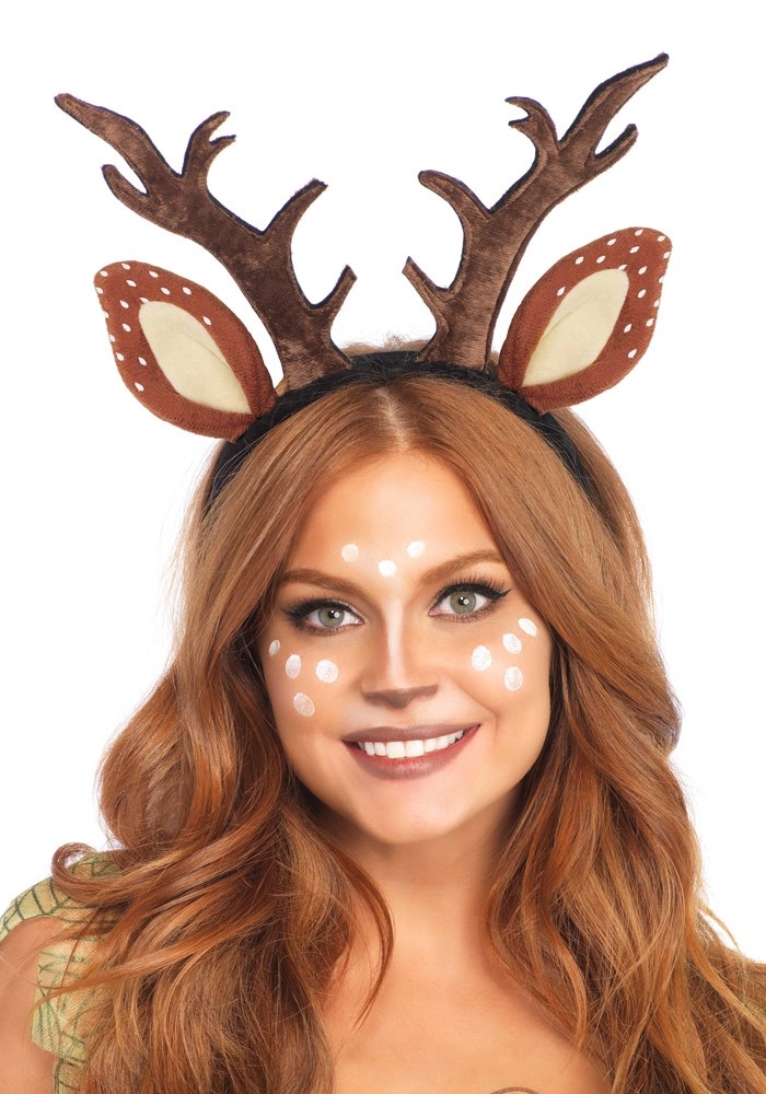 Fairy Princess Deer Antlers Headband Faun Mystical Creature Animal Horns Adult 