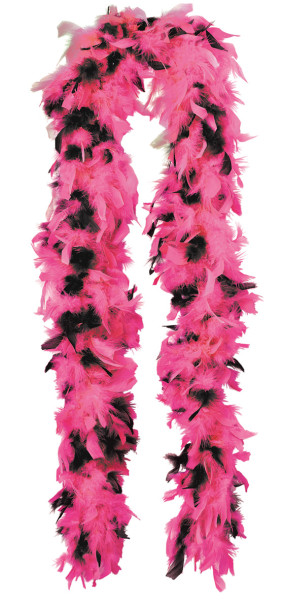 Feather boa Naughty Girl pink-black