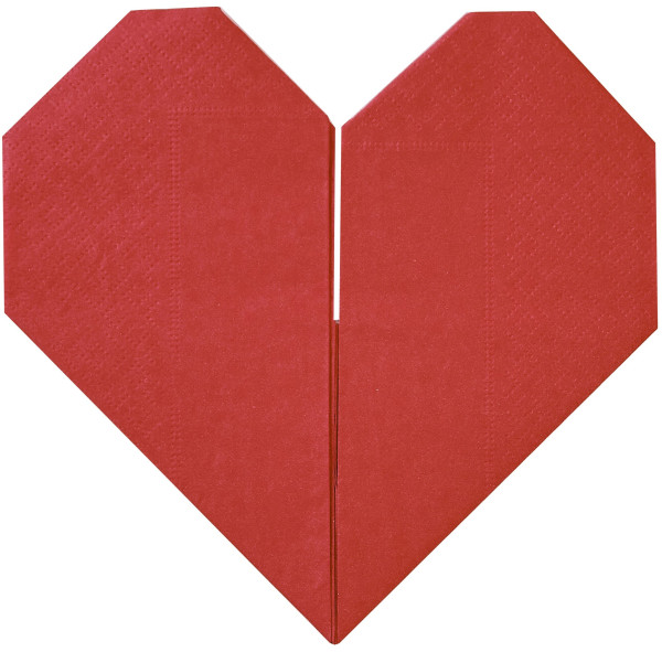 16 love whispers origami servietter