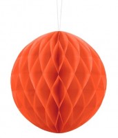 Widok: Kula o strukturze plastra miodu Lumina pomarańczowa 20 cm