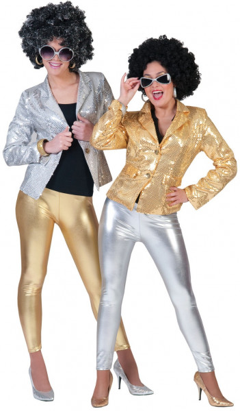 Legginsy disco glamour złote 2