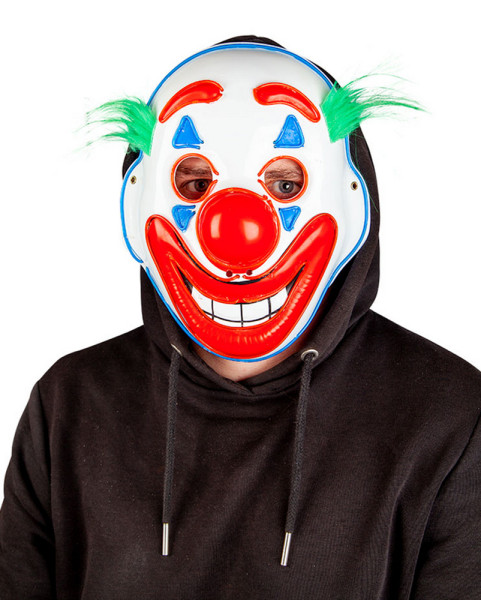 Maska klauna Happy Face LED