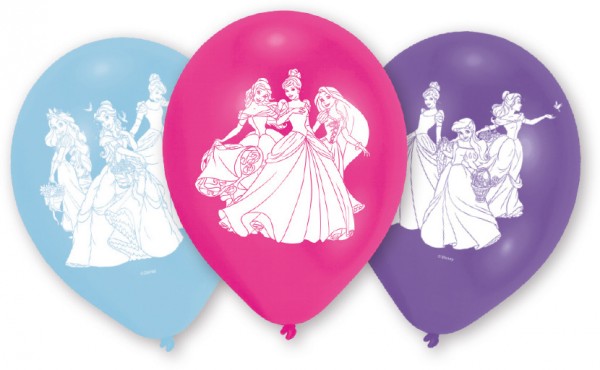 6 ballons magiques de princesse Disney