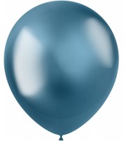 10 Shiny Star balloons blue 33cm