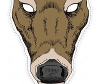 Vista previa: Máscara de ciervo de papel 34 x 40 cm