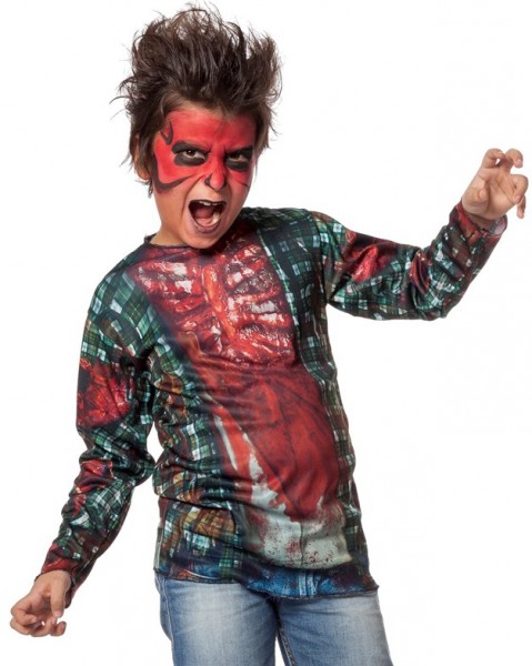 Camicia per bambini Halloween Zombieboy