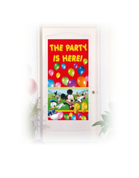 Póster para puerta de fiesta de Mickey Mouse y sus amigos 150 x 75 cm