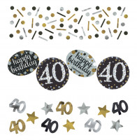 Confeti Golden 40th Birthday 34g