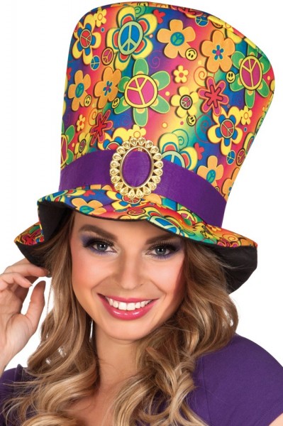 Hippie flower power hatt