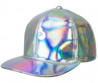 Holografische Baseball Cap silber