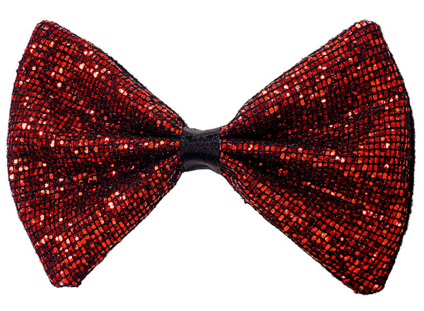 Glamor glitter bow tie in red