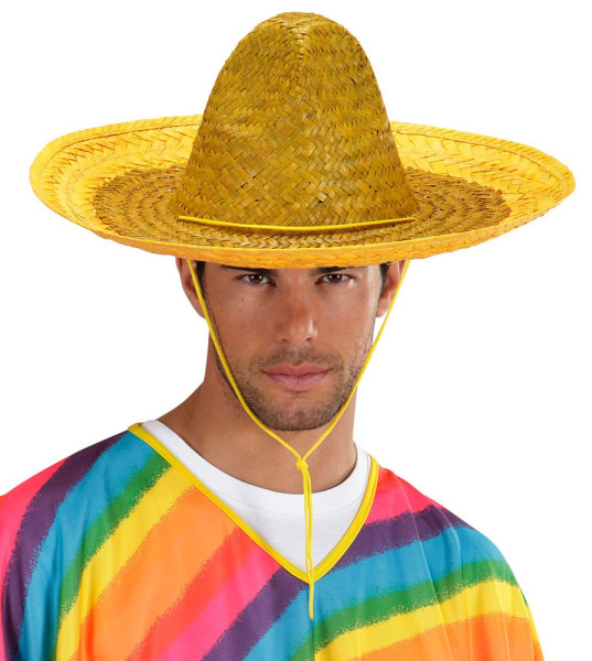 Gele party-sombrero 48 cm 3
