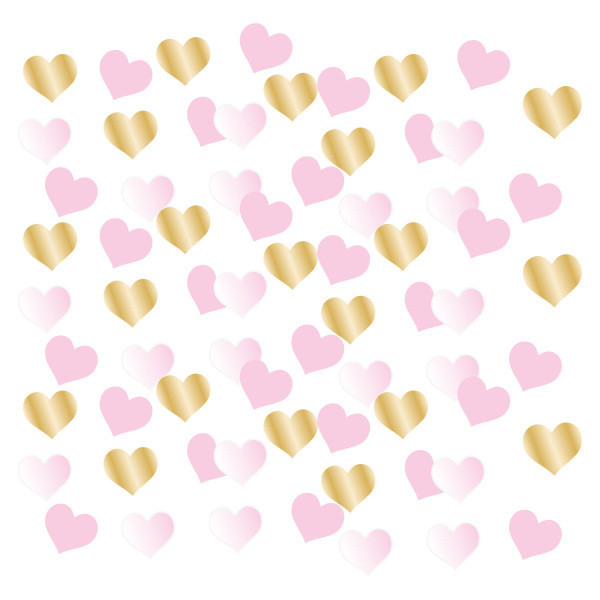 Pink heart confetti sprinkle decoration 14g