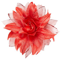 Red Floratina flower hair clip