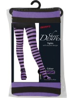Preview: Tights black purple curled