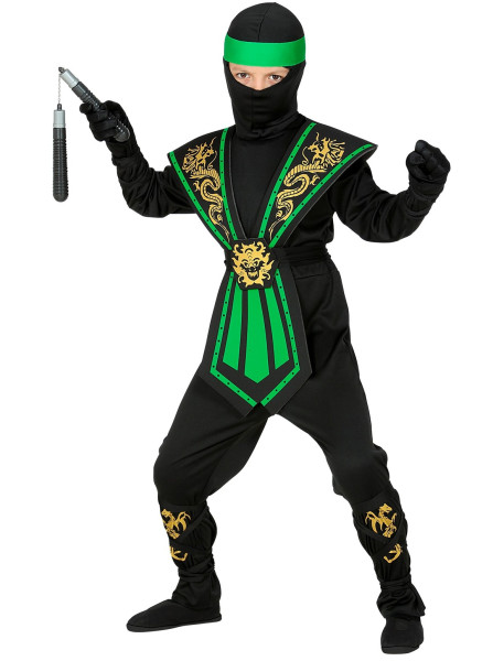 Grønt ninja kostume katashi til børn