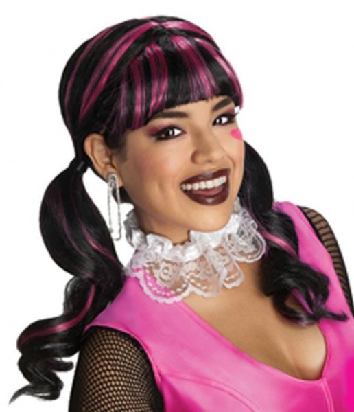 Halloween wig Draculaura Monster High Black Pink