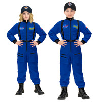 Preview: Blue astronaut costume for children