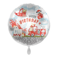 Vorschau: Folienballon - Tierische Feuerwehr 45cm
