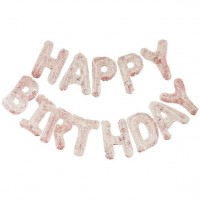Happy Birthday confetti ballonnen letterslinger 4m
