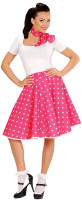 Polka dots nederdel i 50'erne med halsdæk