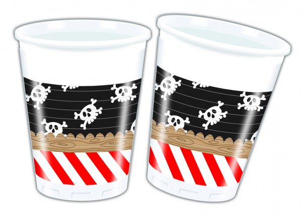 8 Captain Squint Pirate Cups 200ml