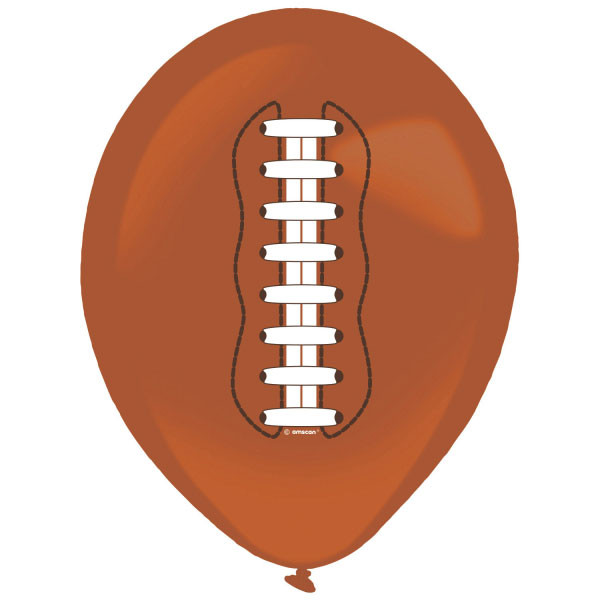 6 football latex balloons 27.5cm